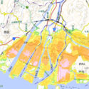 津波浸水想定区域　出典：広島市防災情報マップ